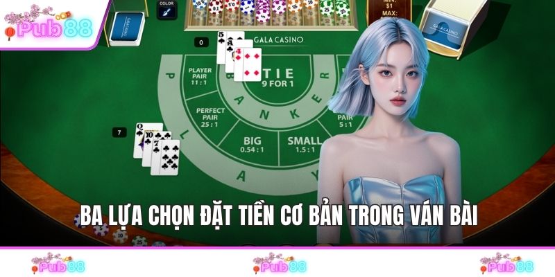 Ba lựa chọn đặt tiền cơ bản trong ván bài