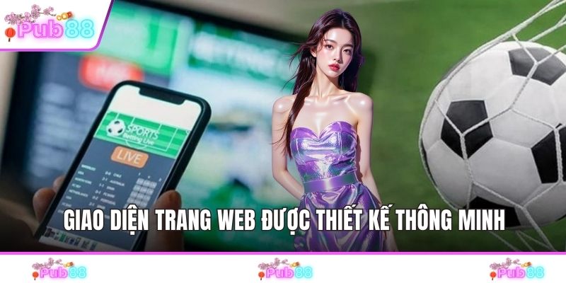 Giao diện trang web được thiết kế thông minh