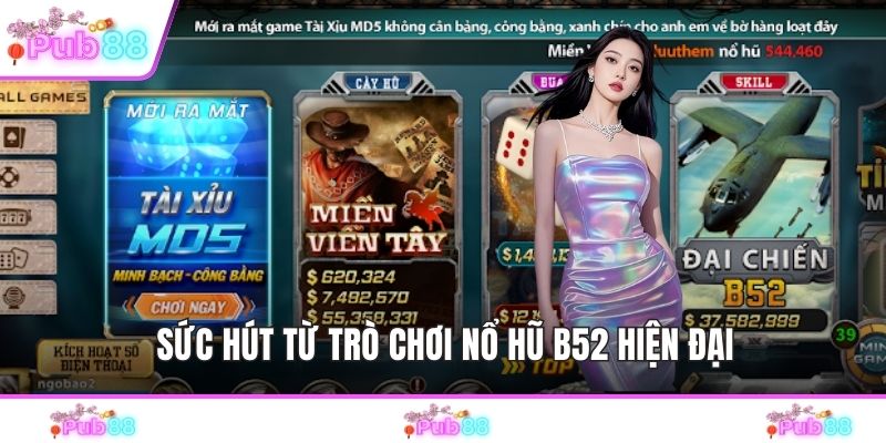 Sức hút từ trò chơi nổ hũ B52 hiện đại